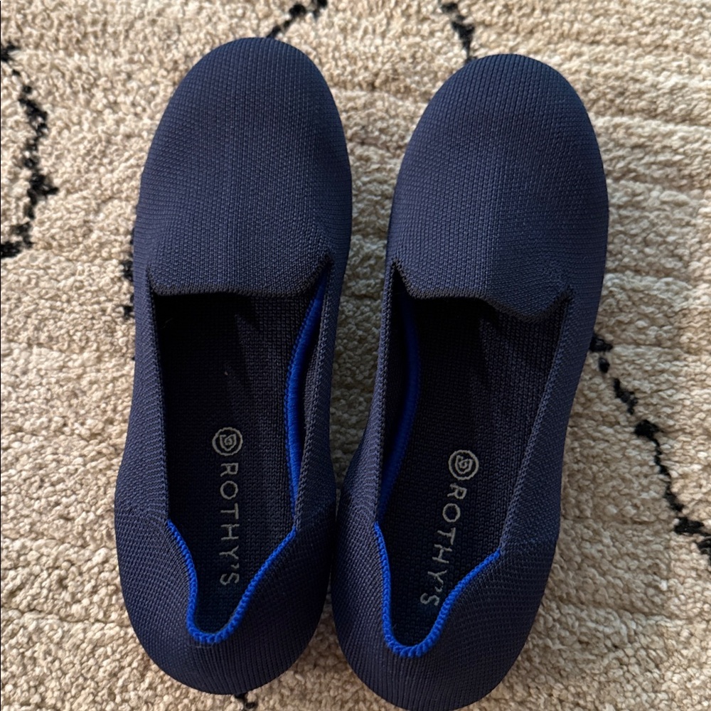 Rothy's 4 Girls Navy Slip-On Loafers